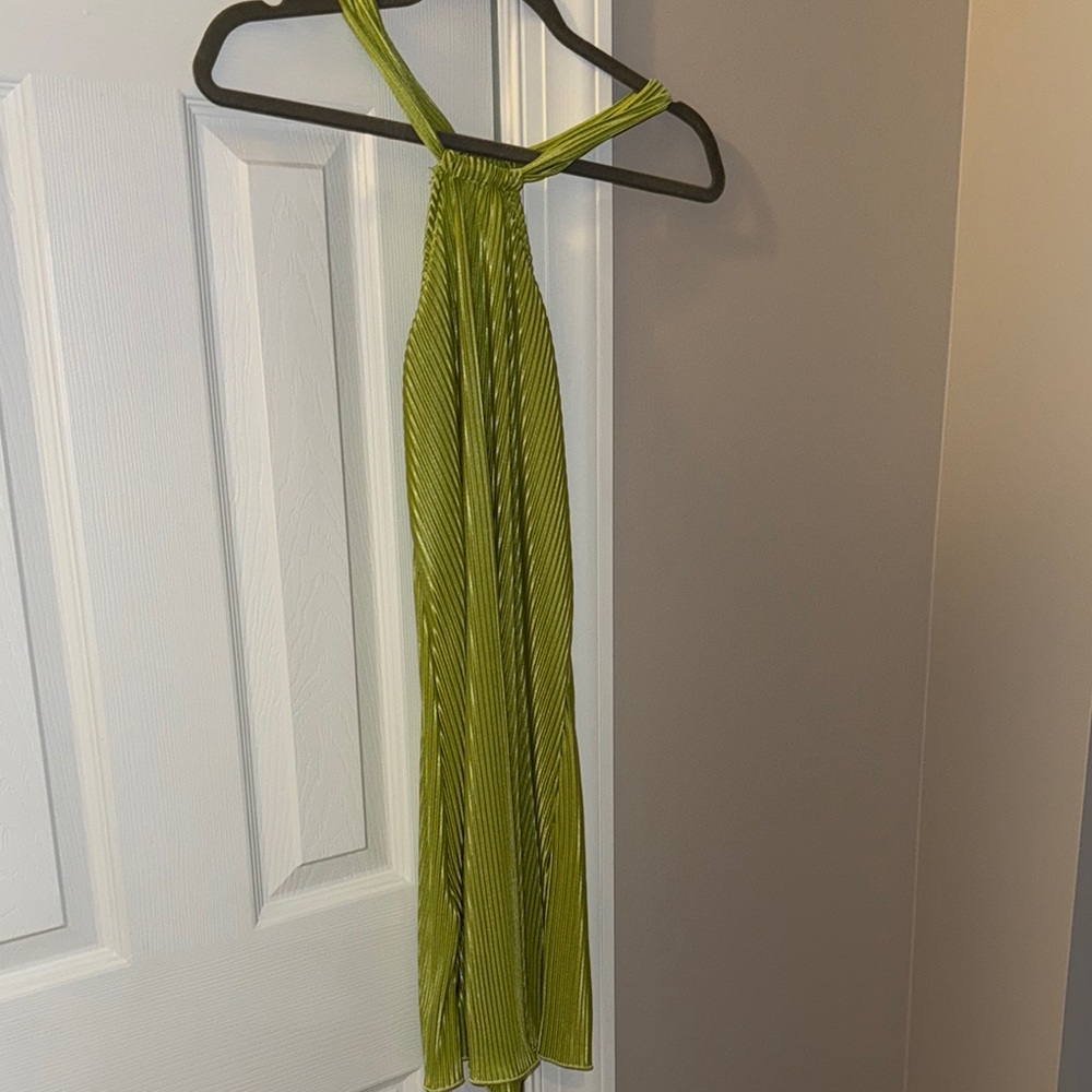 Commense- Green Halter Neck Dress